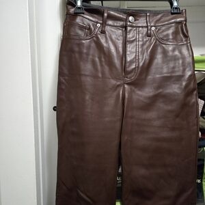 Express Brown Leather Pants